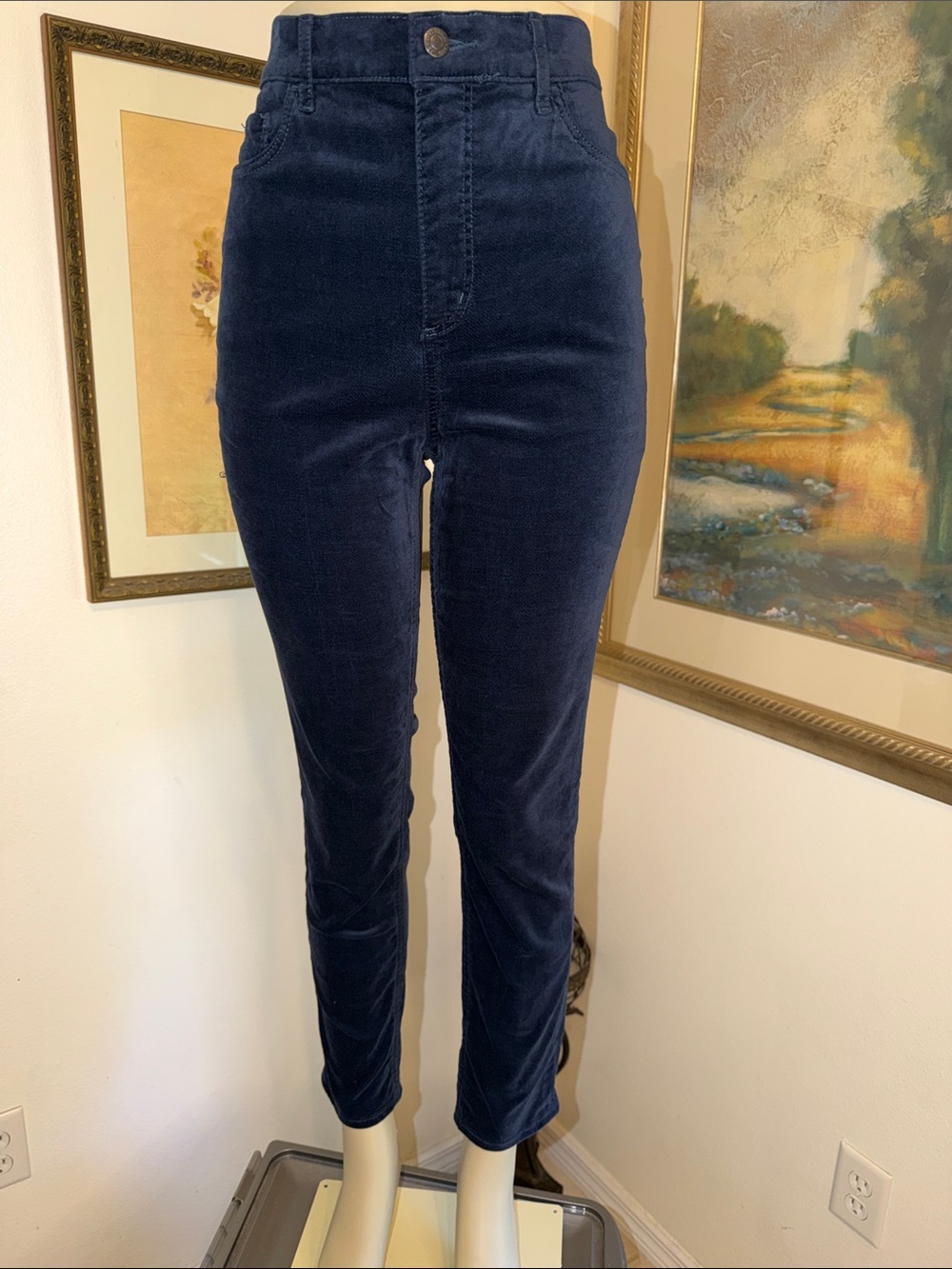 LOFT Jeans- Made and Loved High Rise Navy Blue Velvet Women's Jeans NWT Size 30